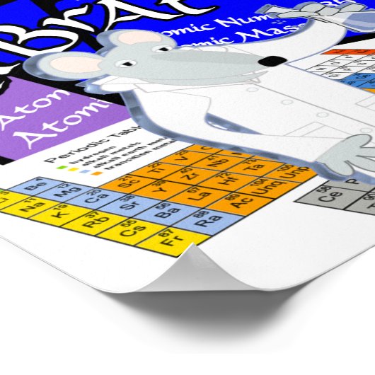 Labrador Rat Periodische Tabelle der Elemente Medi Poster (Ecke)