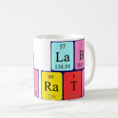 Labrador Rats Periodische Tasse des Tabellennamens (VorderseiteRechts)