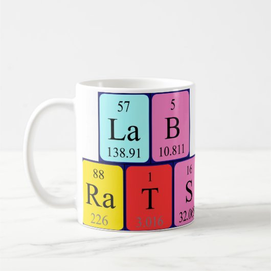 Labrador Rats Periodische Tasse des Tabellennamens (Links)