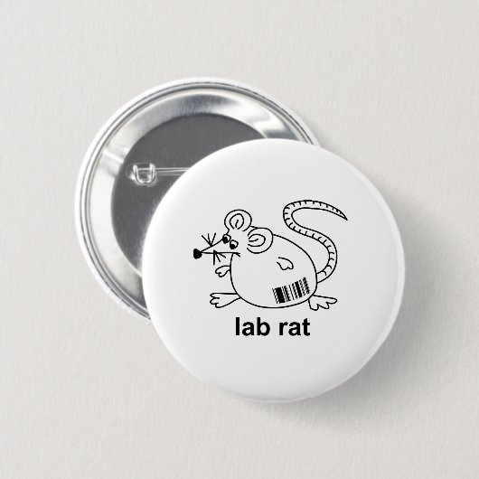 Labrador-Ratte Button (Vorne & Hinten)