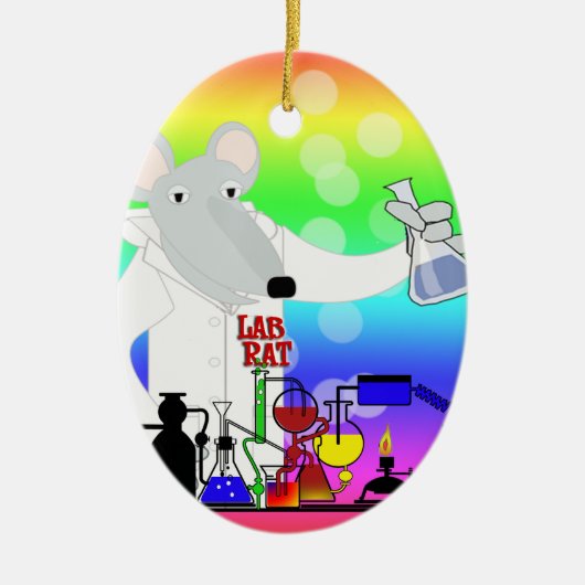 LABRADOR-RATTEN-CHEMIE KERAMIKORNAMENT (Vorne)