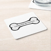 Labrador Rechteckiger Pappuntersetzer (angewinkelt)