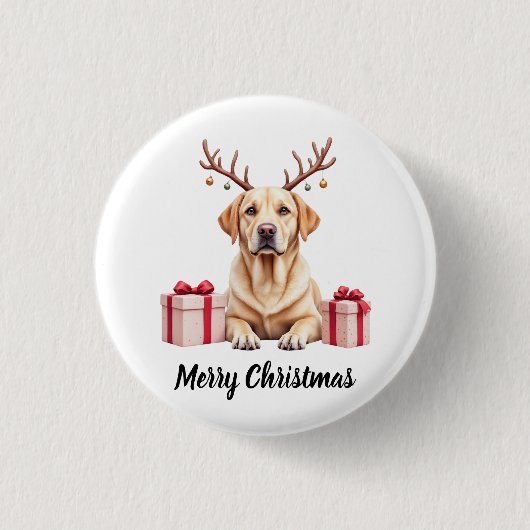 Labrador Reindeer Button (Vorderseite)