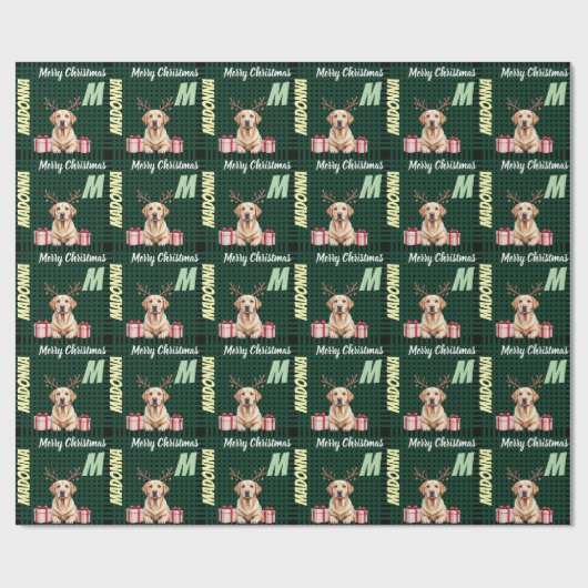 Labrador Reindeer Geschenkpapier (Flach)