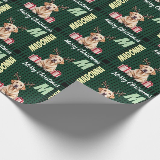 Labrador Reindeer Geschenkpapier (Ecke)