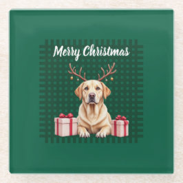 Labrador Reindeer Glasuntersetzer