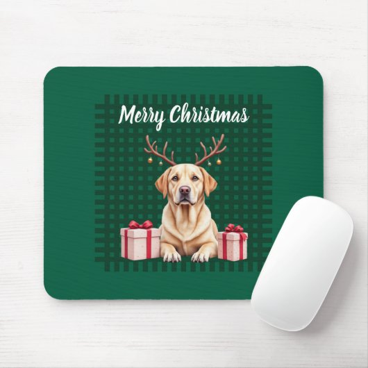 Labrador Reindeer Mousepad (Mit Mouse)