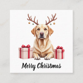 Labrador Reindeer Quadratische Visitenkarte
