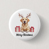 Labrador-Rentier Button (Vorderseite)