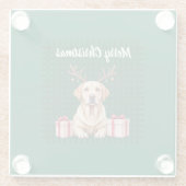 Labrador-Rentier Glasuntersetzer (Rückseite)