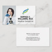 Labrador Researcher | Mikroskop | Gene-Logo Visitenkarte (Vorne/Hinten)