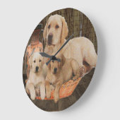 Labrador Retrieever Große Wanduhr (Winkel)