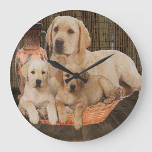 Labrador Retrieever Große Wanduhr