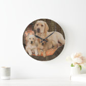 Labrador Retrieever Große Wanduhr (Zuhause)