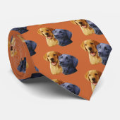 Labrador-Retrieval-Portraits Krawatte (Gerollt)