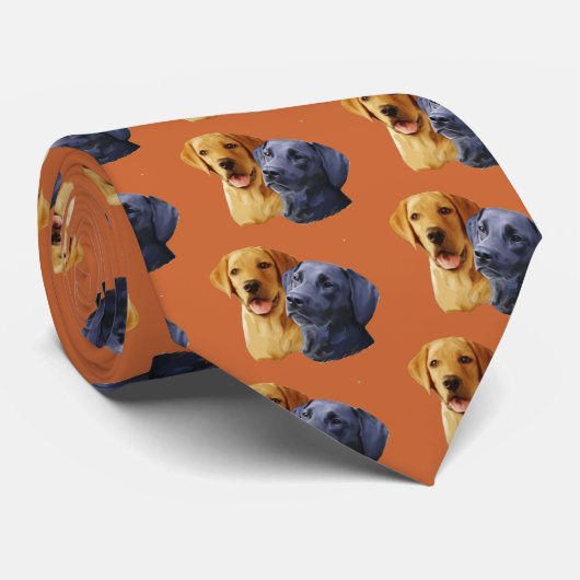 Labrador-Retrieval-Portraits Krawatte (Gerollt)