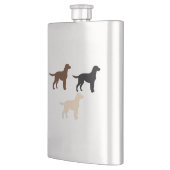 Labrador Retrieve alle Silhouetten Flachmann (Links)