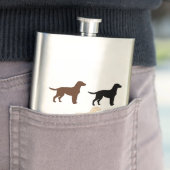 Labrador Retrieve alle Silhouetten Flachmann (Beispiel)