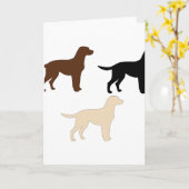 Labrador Retrieve alle Silhouetten Karte (Gelbe Blume)