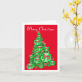 Labrador Retrieve Hund Silhouette Weihnachtsbaum R Karte (Gelbe Blume)