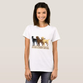 Labrador retriever 3 Farben T-Shirt (Vorne ganz)