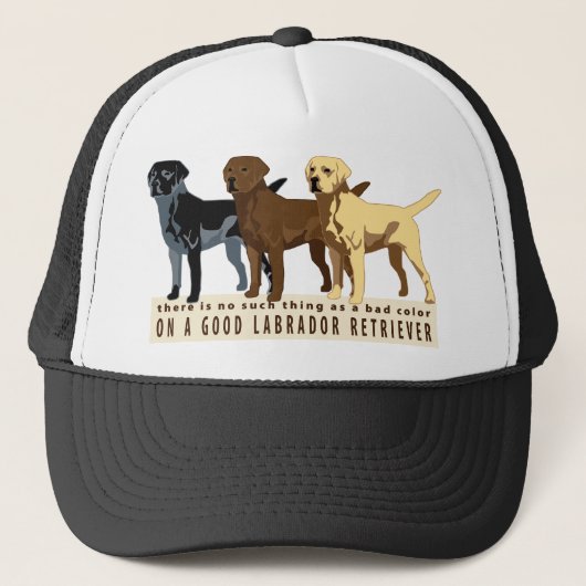 Labrador retriever 3 Farben Truckerkappe (Vorderseite)
