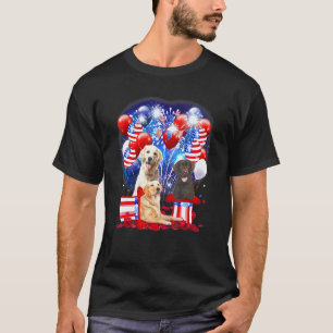 Labrador Retriever 4. Juli Unabhängigkeit Amerikan T-Shirt