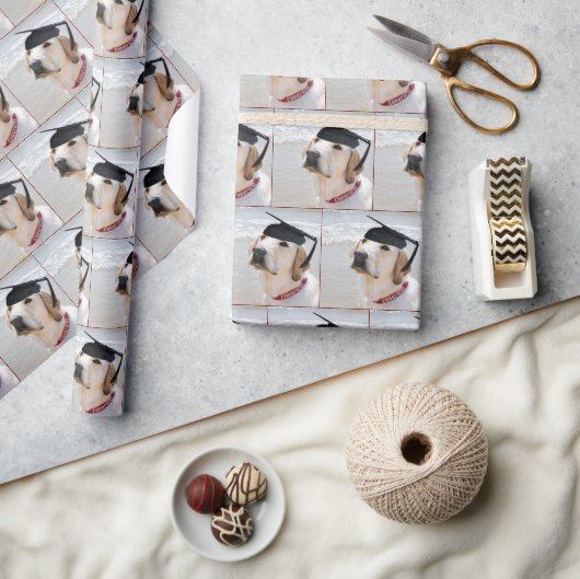 Labrador Retriever Absolvent Mit Hut Geschenkpapier (Kunsthandwerk)