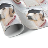 Labrador Retriever Absolvent Mit Hut Geschenkpapier (Rolleneckpunkt)