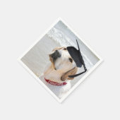 Labrador Retriever Absolvent Mit Hut Serviette (Ecke)