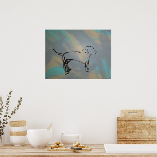 Labrador Retriever Abstrakt Poster (Küche)