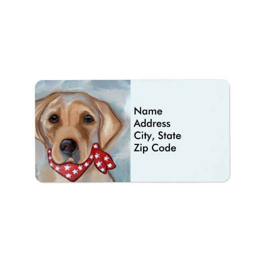 Labrador Retriever Adressaufkleber (Vorne)