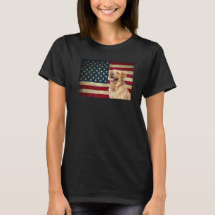 Labrador retriever American Flag labdog Animal T-Shirt