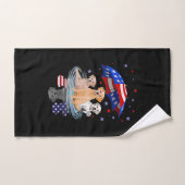 Labrador Retriever American Flag Shadow Handtuch (Handtuch)