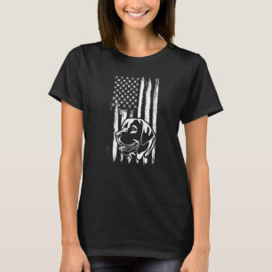 Labrador Retriever Amerikanisch USA-Flagge Hund We T-Shirt
