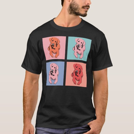 Labrador Retriever Andy Warhol Style T-Shirt (Vorderseite)