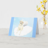 Labrador Retriever Angel Sympathie Card Hund Karte (Gelbe Blume)