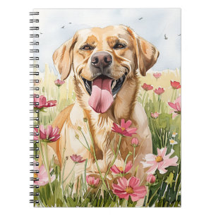 Labrador Retriever Aquarell-Tagebuch Notizblock