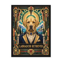 Labrador Retriever, Art Deco Hund