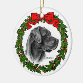 Labrador Retriever Art von Glenda S. Harlan Kerami Keramik Ornament (Links)
