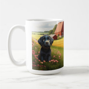Labrador Retriever auf dem Bauernhof Kaffeetasse