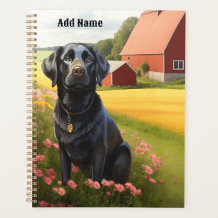 Labrador Retriever auf dem Bauernhof Planer