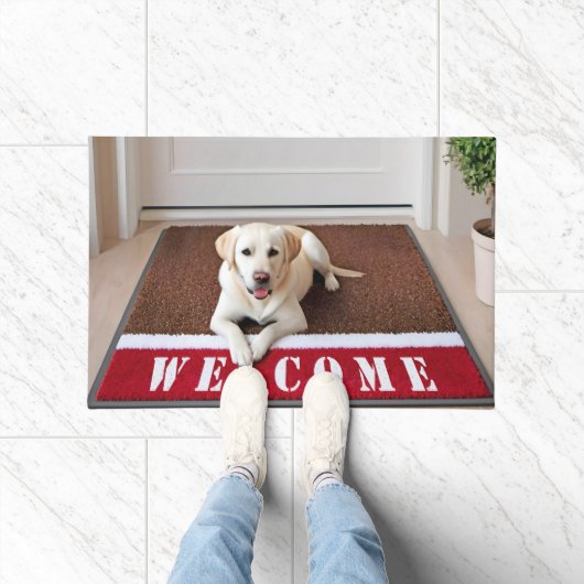 Labrador Retriever auf Welcome Mat Fußmatte (Indoor)