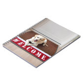 Labrador Retriever auf Welcome Mat Notizblock (Linke Seite)