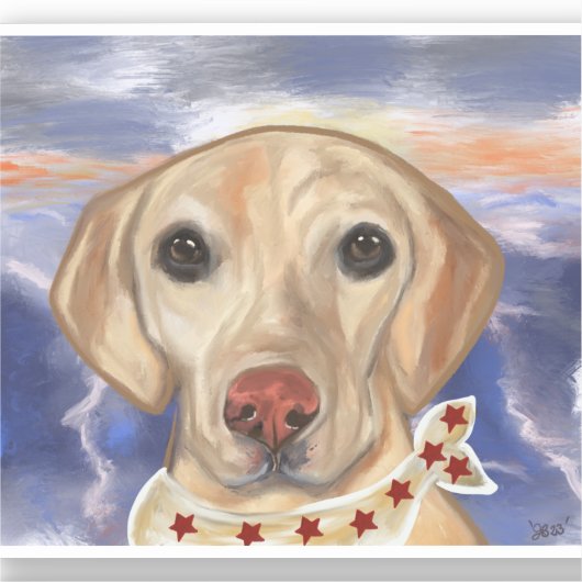 Labrador Retriever Aufkleber (Vorderseite)