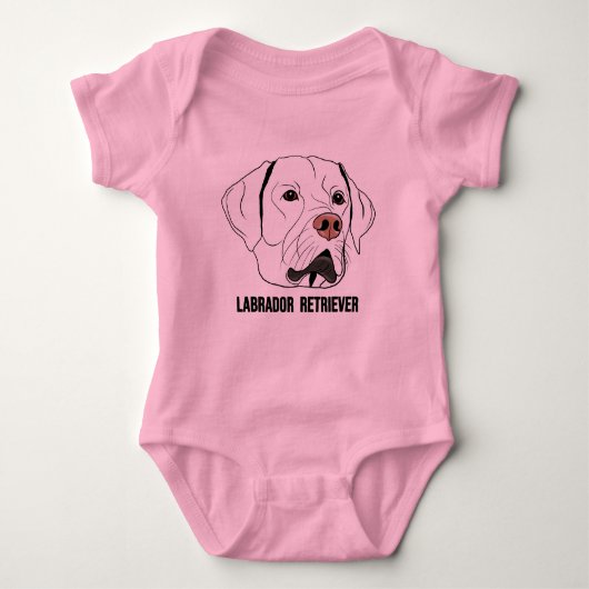 LABRADOR RETRIEVER baby bodysuits (Vorderseite)
