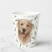 Labrador Retriever Baby Dusche Wasserfarbenthema Pappbecher (Vorderseite)