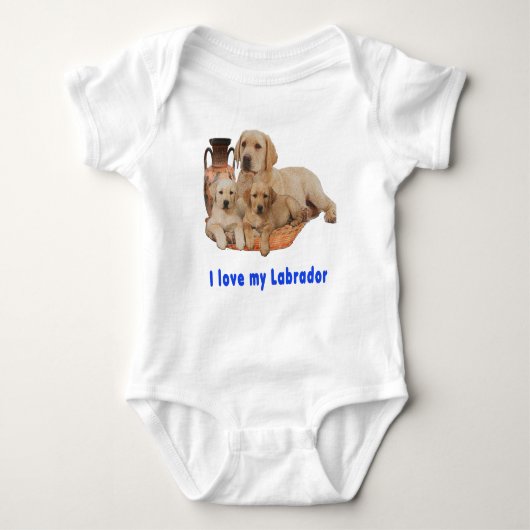 Labrador Retriever Baby Strampler (Vorderseite)