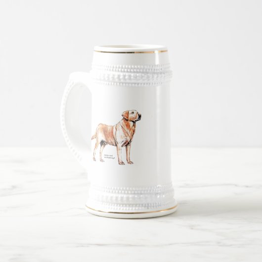 Labrador Retriever Bierglas (Vorderseite Links)