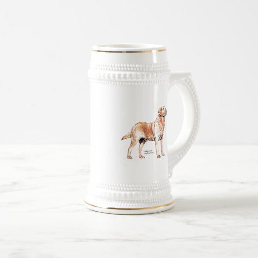 Labrador Retriever Bierglas (VorderseiteRechts)